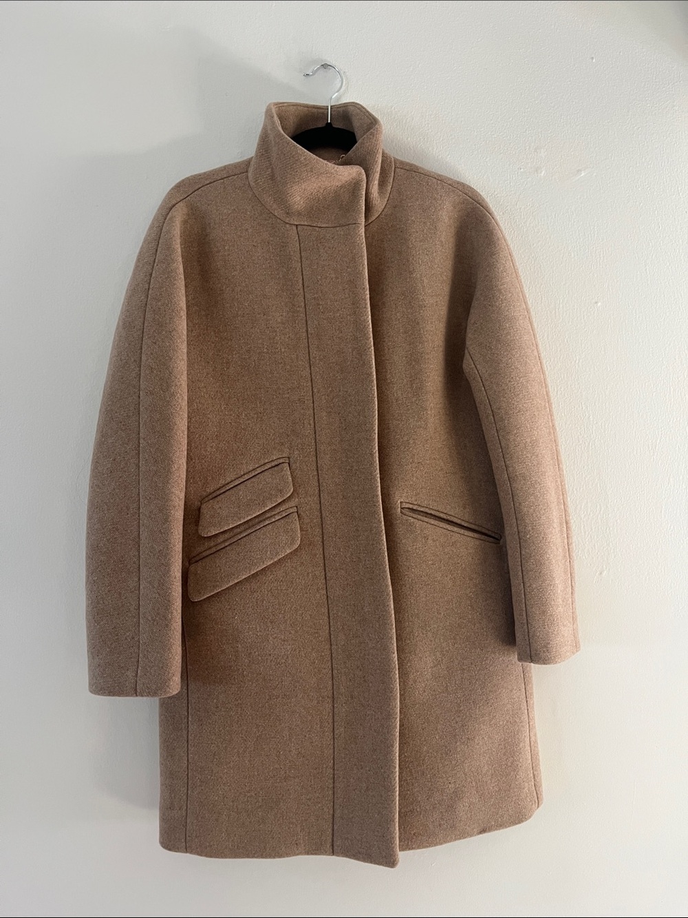 J. Crew Camel Wool-Blend Pea Coat